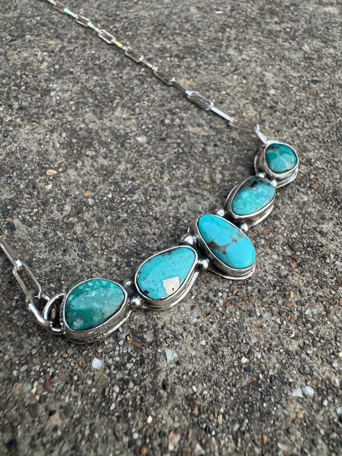 Five stone Campitos Turquoise Necklace