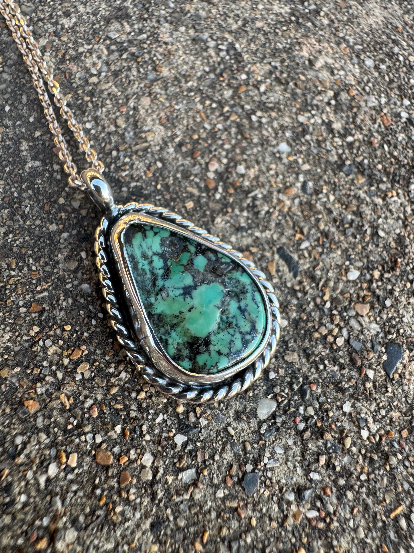 Green Kingman Turquoise Pendant