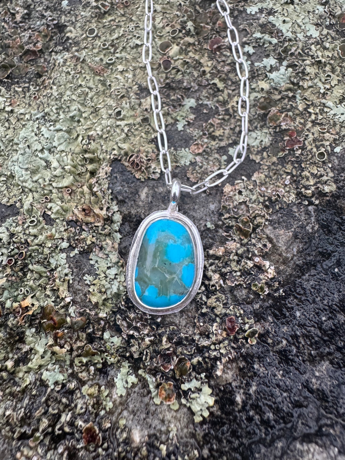 Dainty turquoise pendant