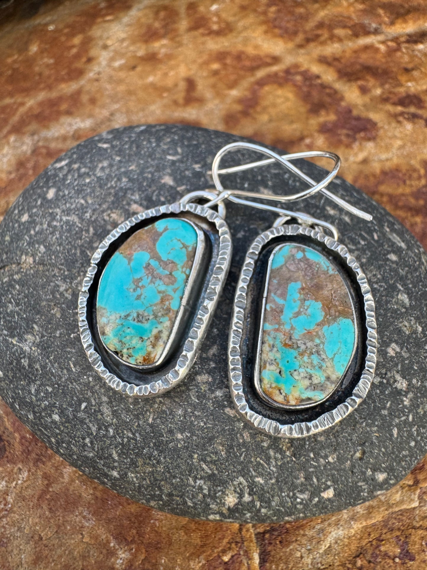 Tyrone turquoise Sterling silver earrings