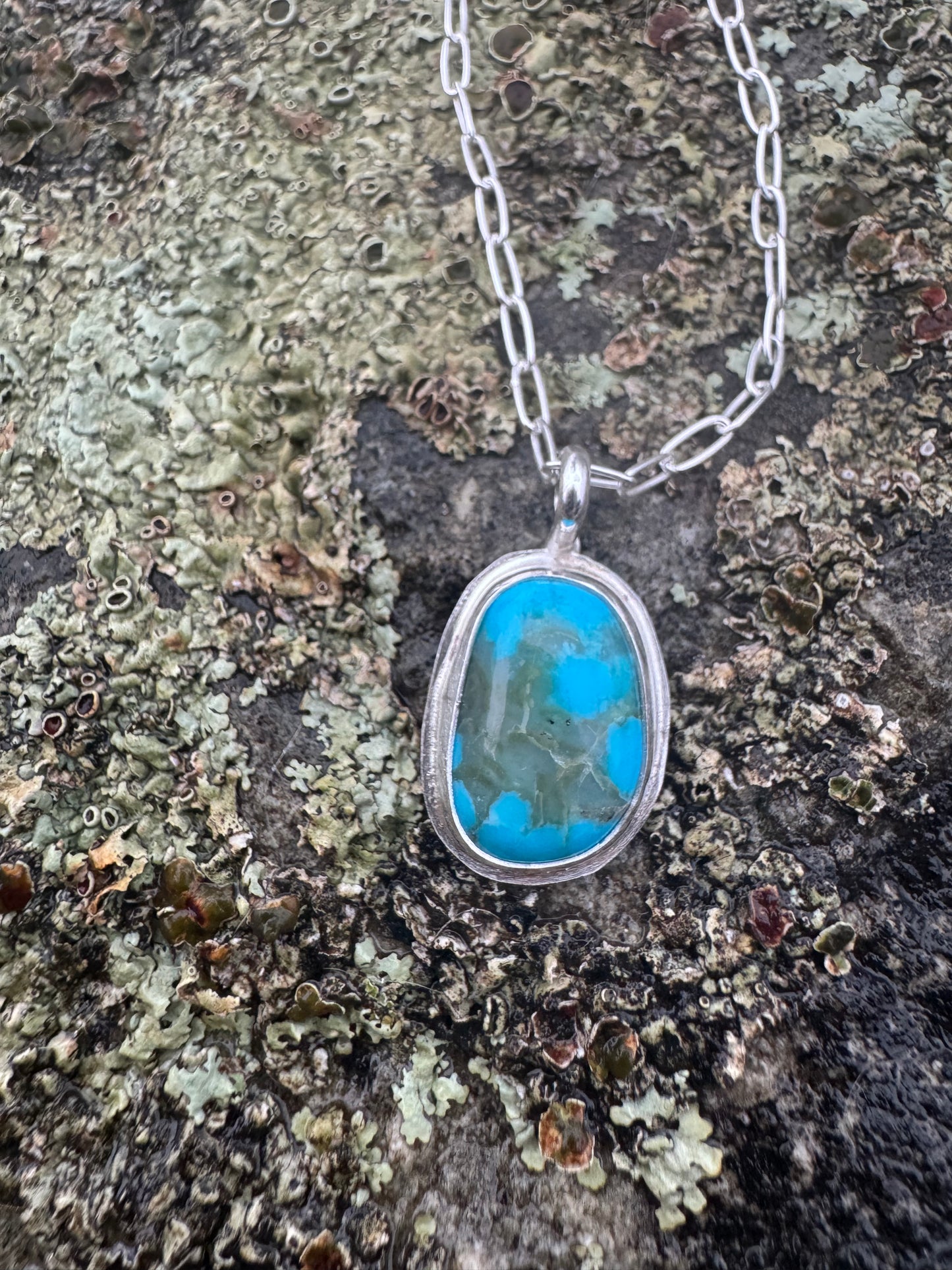 Dainty turquoise pendant