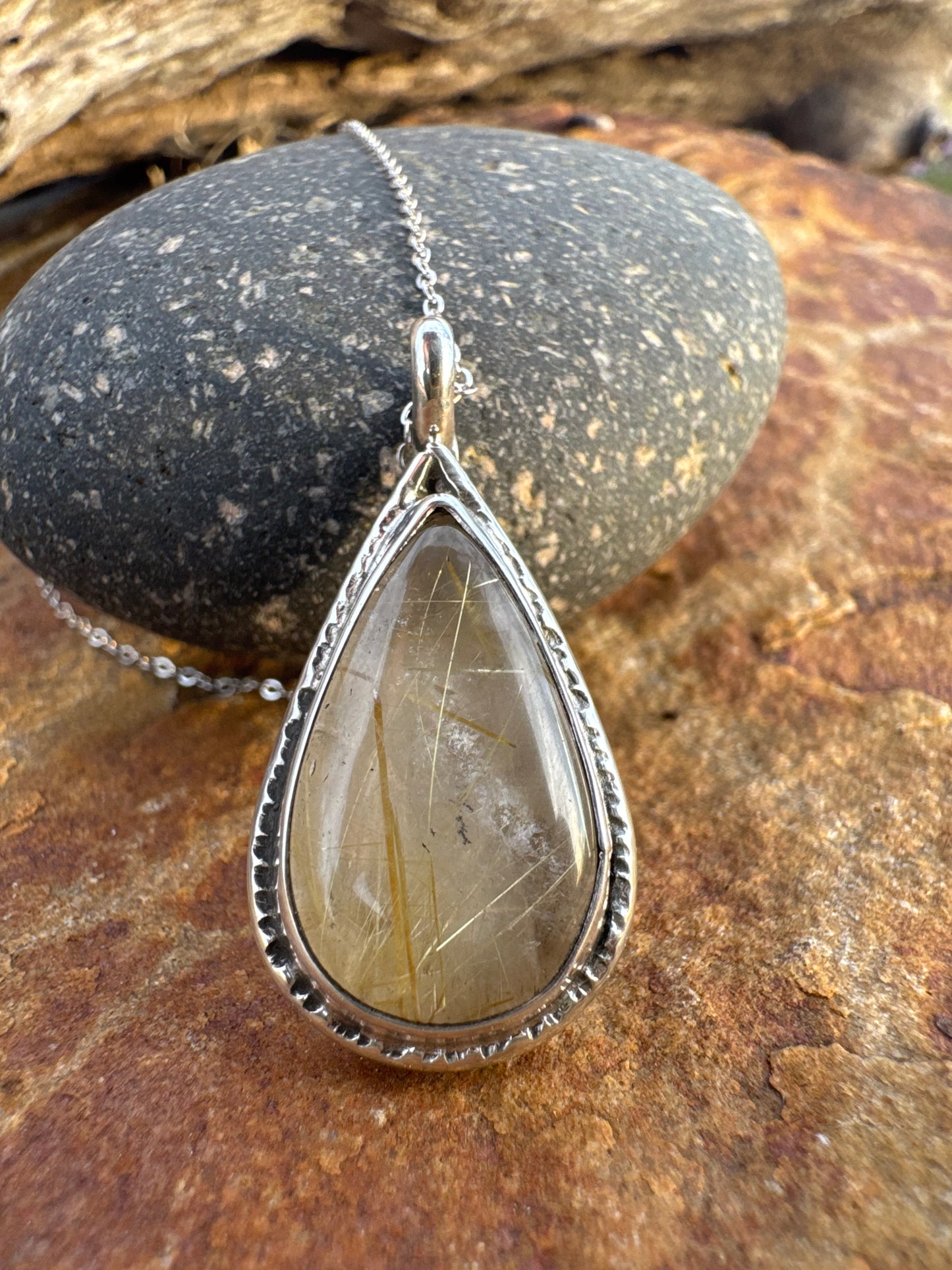 Rutilated quartz Necklace