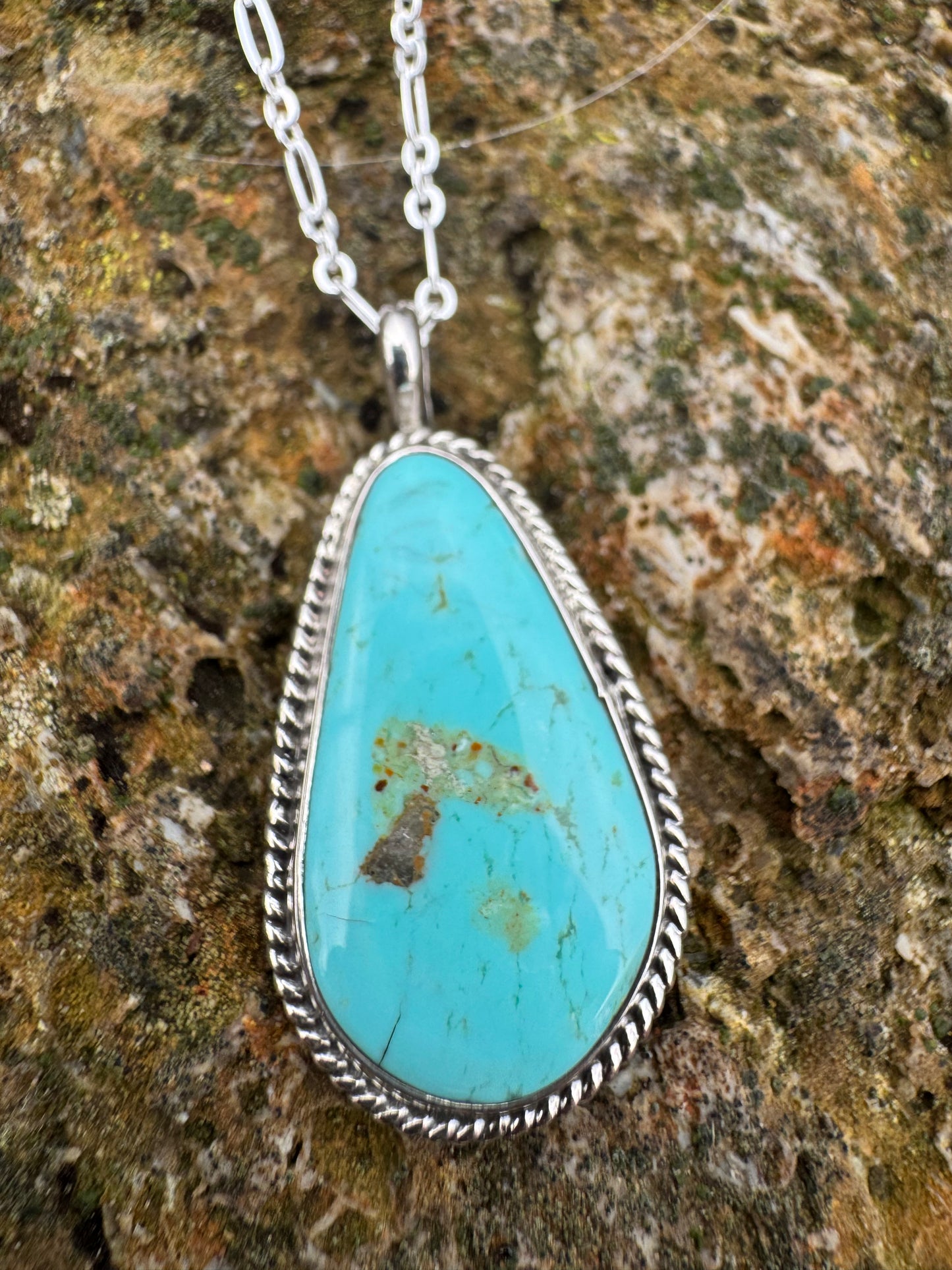 Tear drop Turquoise pendant