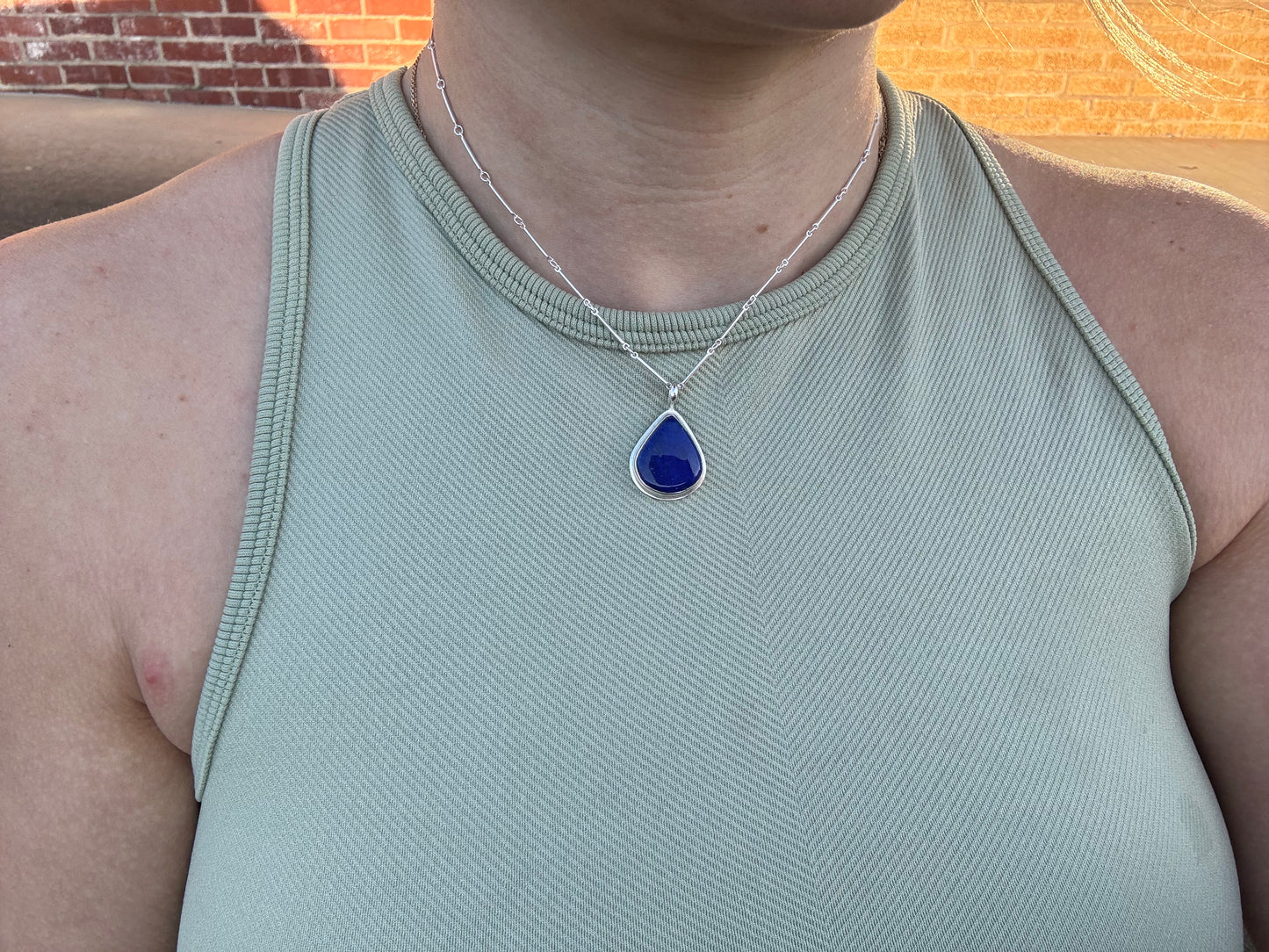 Dainty Lapis necklace