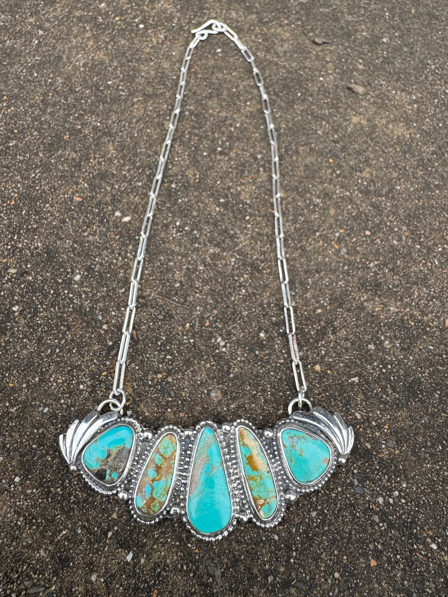 Five stone Collar Turquoise Necklace