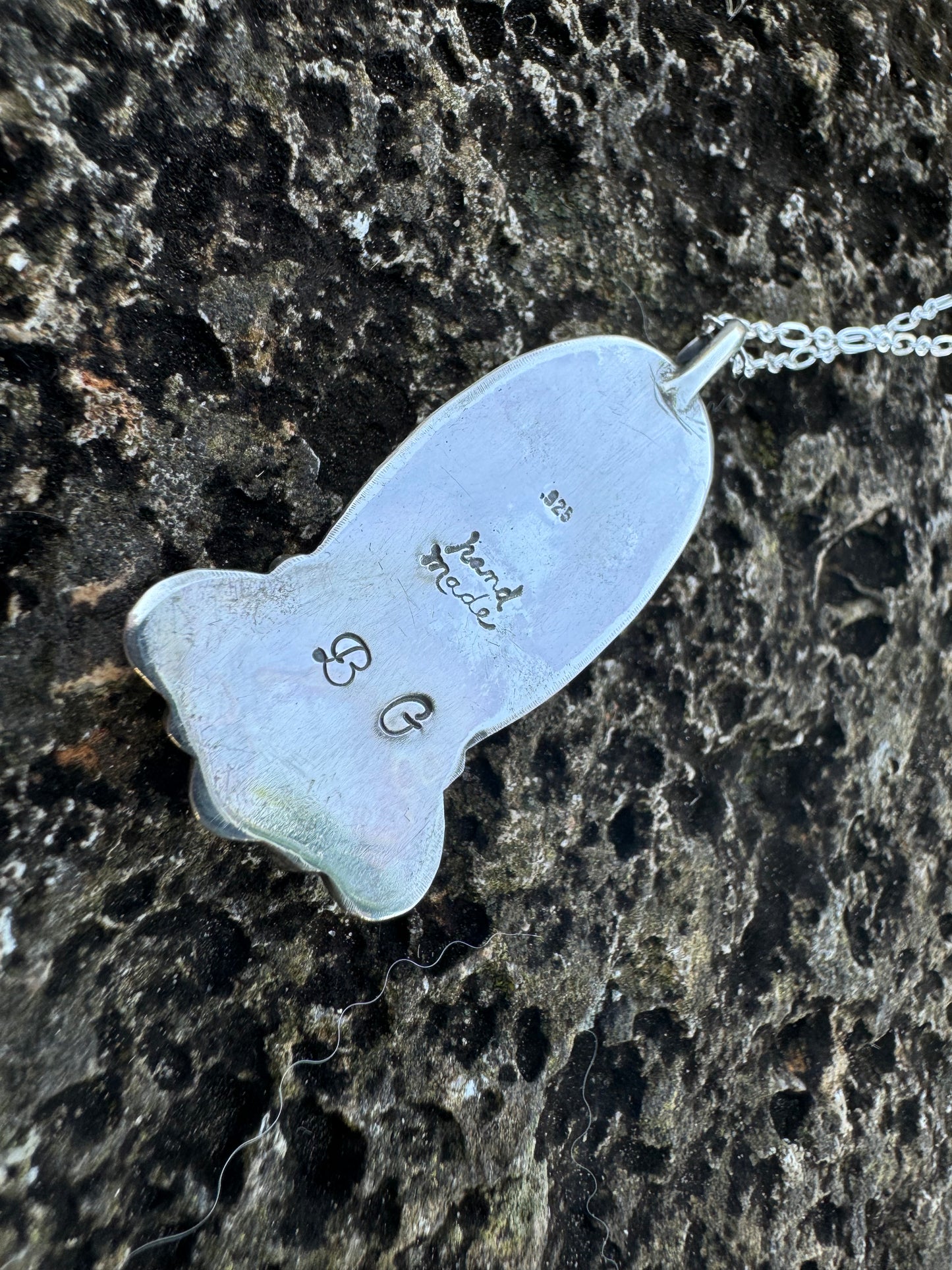 Pink agate and turquoise blossom necklace