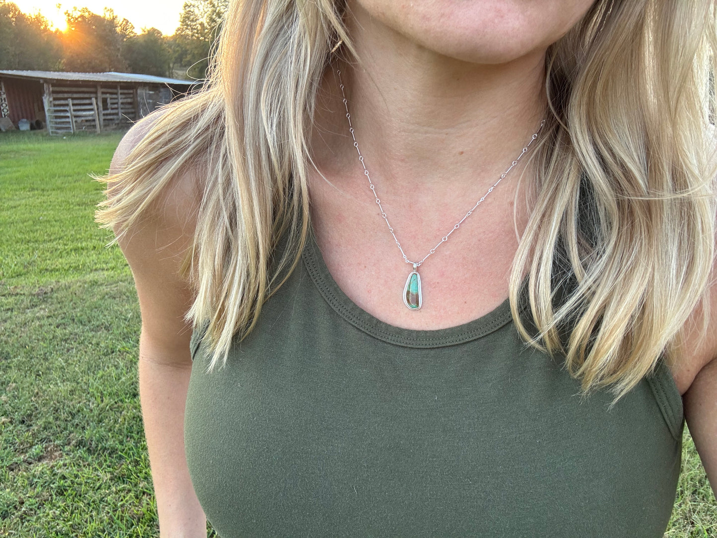 Kingman Turquoise Dainty pendant