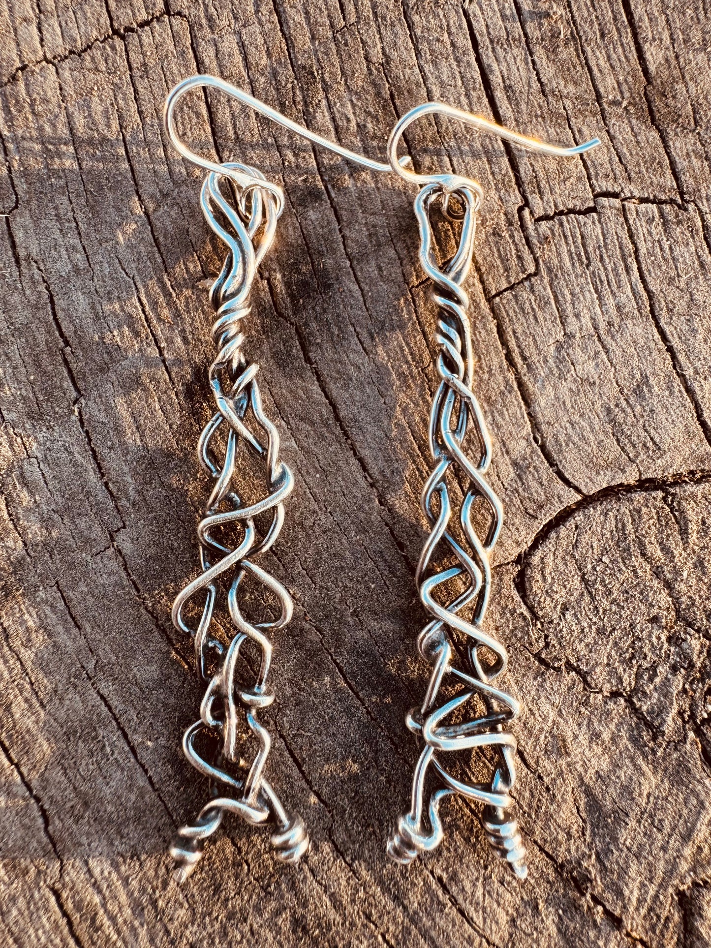 Twisted vines Sterling silver Earrings
