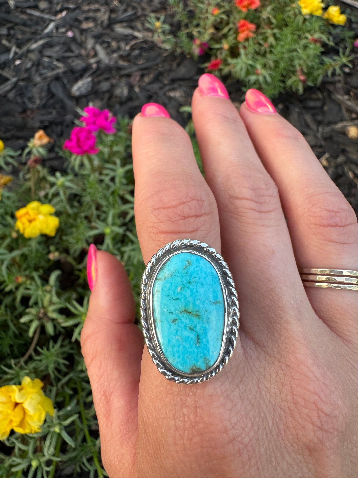 Classic Tyrone Turquoise Ring size 8
