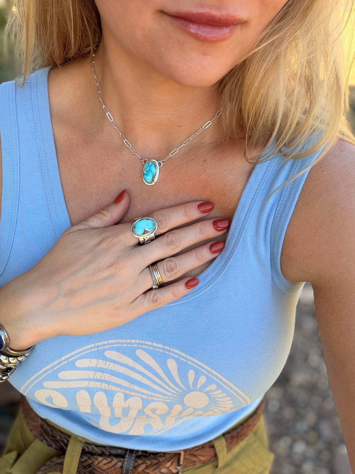 Sonoran Gold Turquoise Station Necklace