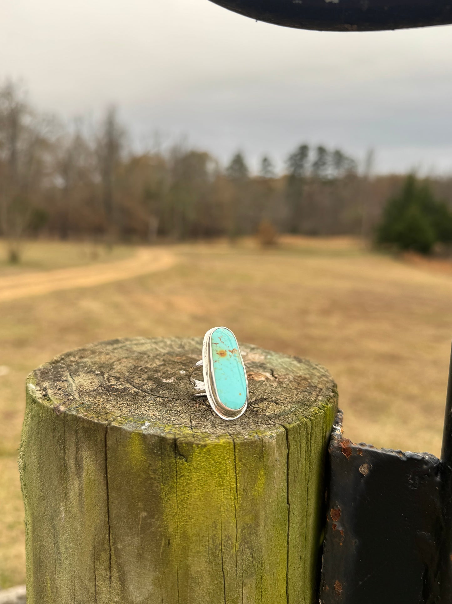 Light Blue Tyrone Turquoise Ring size 9