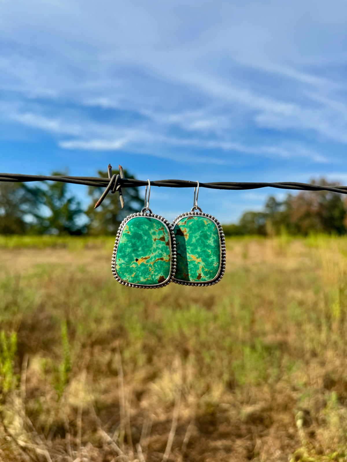Exceptional Tyrone Turquoise Statement Earrings