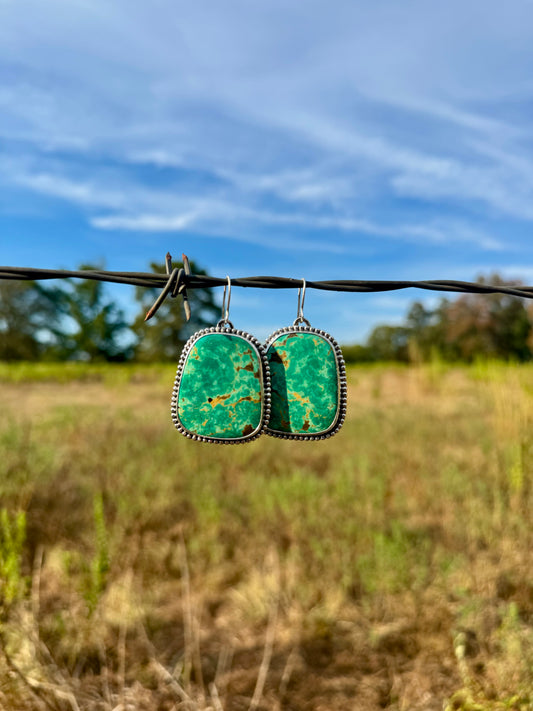Exceptional Tyrone Turquoise Statement Earrings