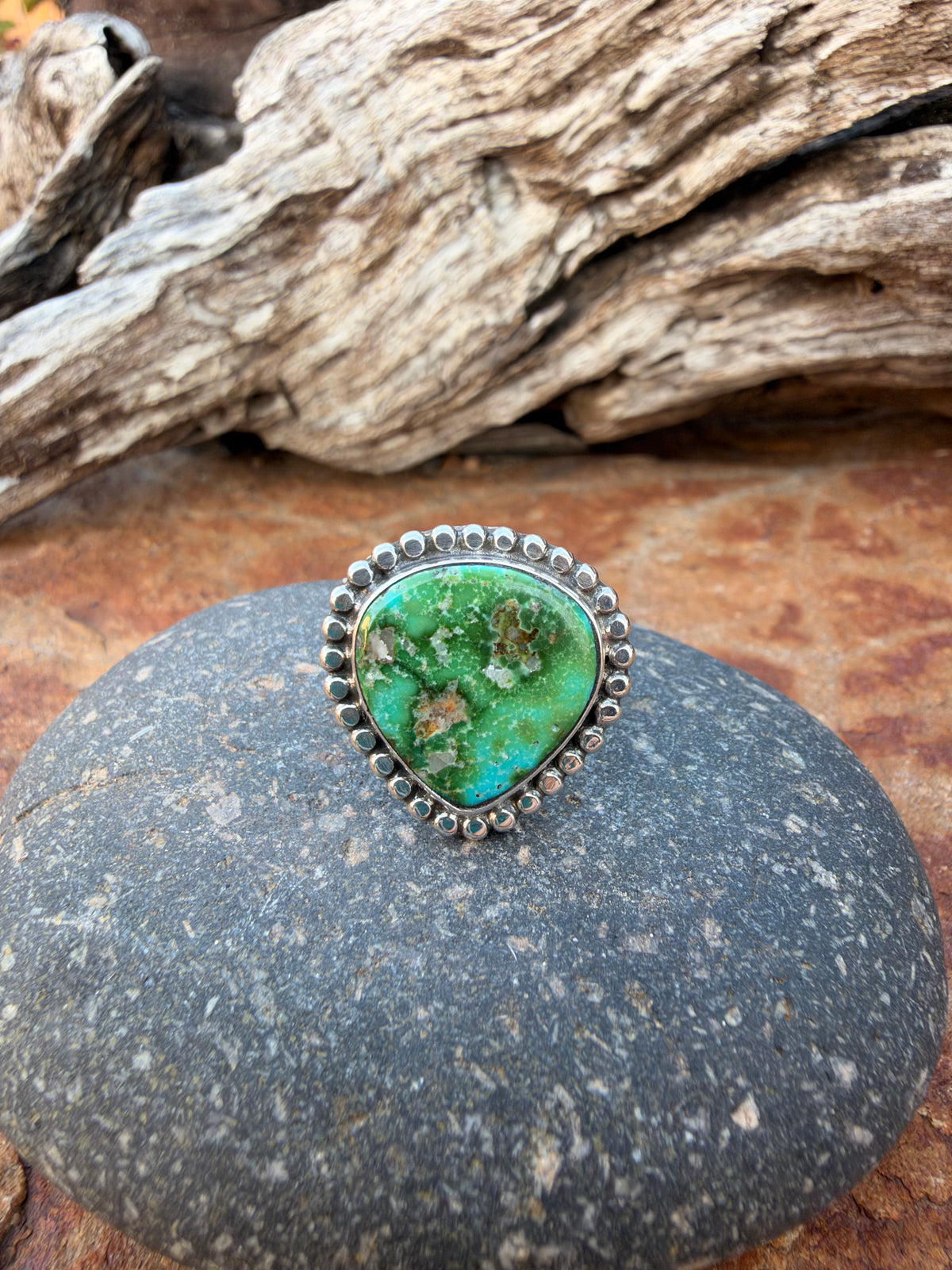 Sonoran Gold Turquoise Teardrop Ring size 7