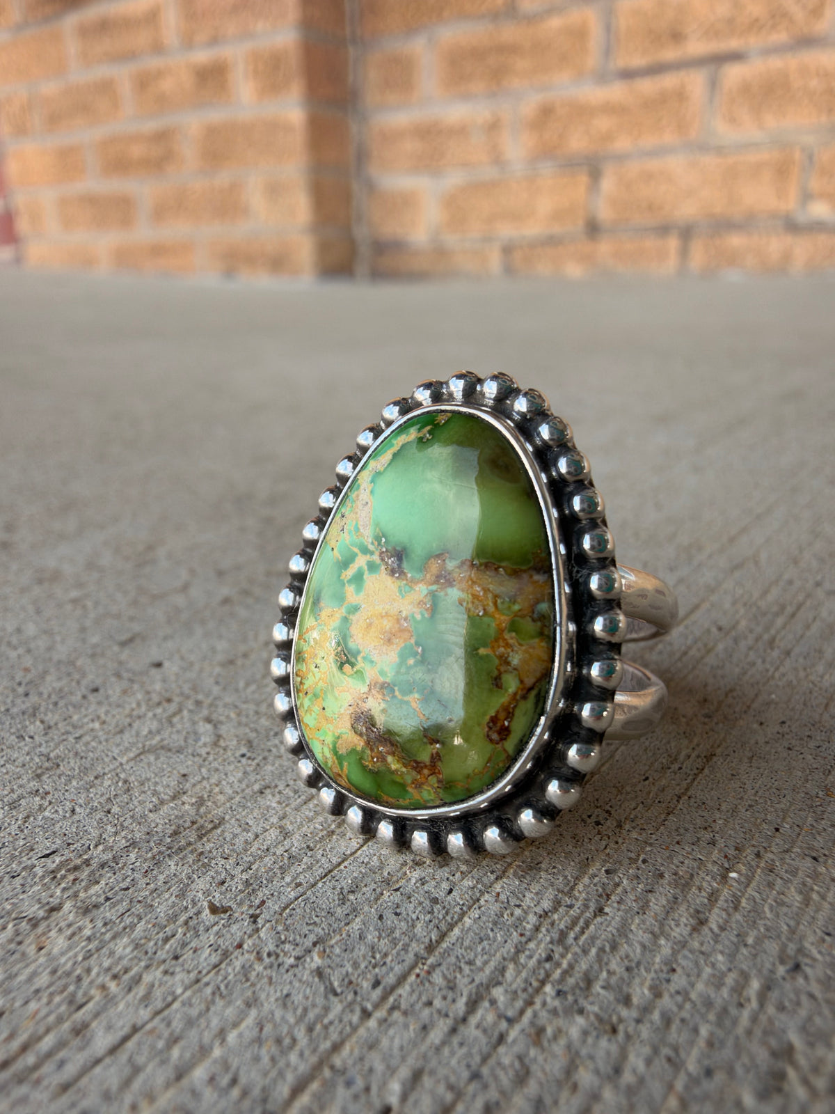 Sonoran Gold turquoise Bead Ring size 7