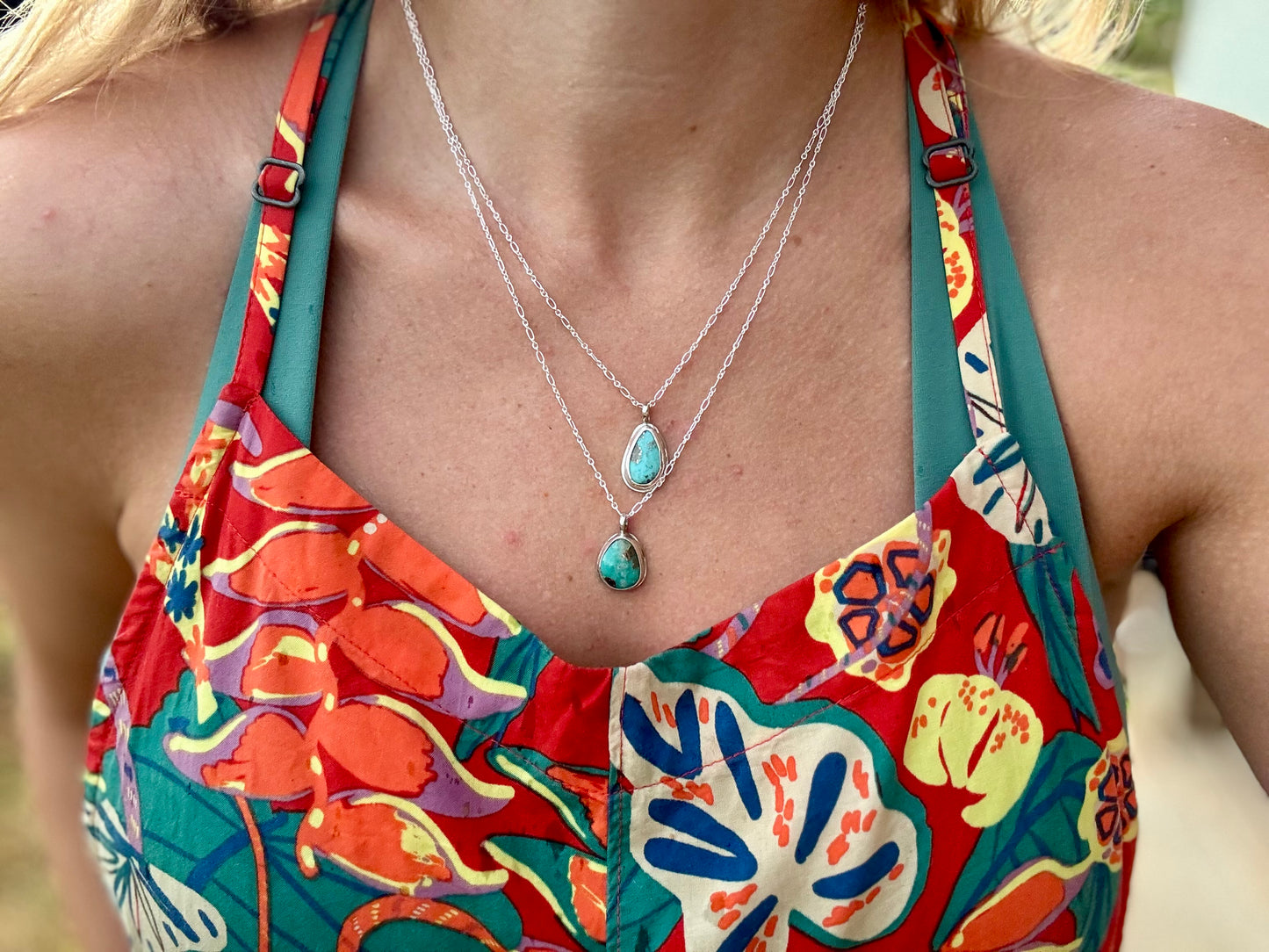 Light Blue Campitos Turquoise Pendant