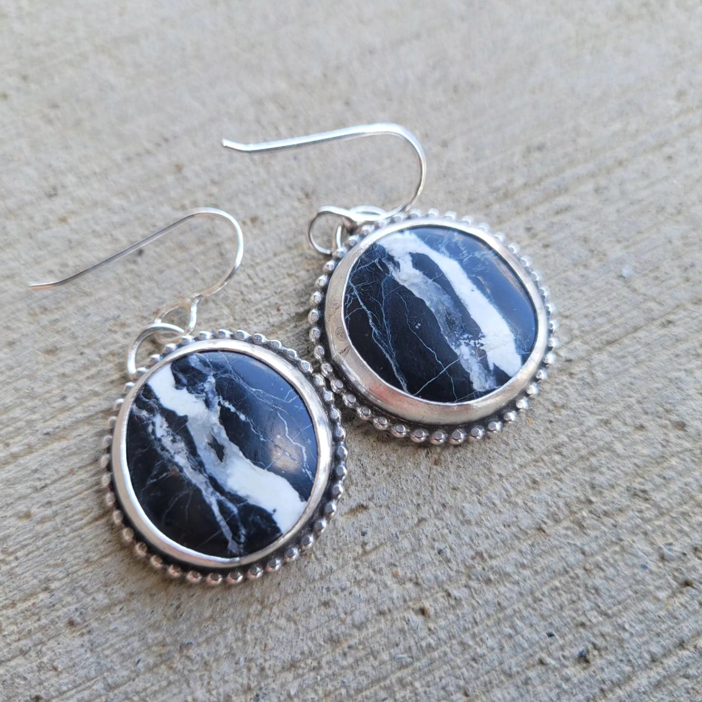 White Buffalo Turquoise earrings
