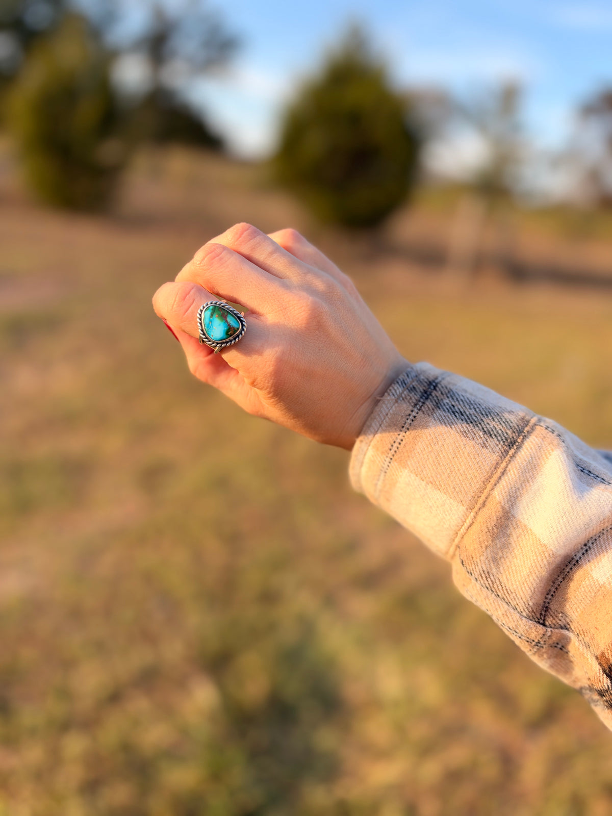 Sonoran Gold turquoise Statement Ring size 6.5
