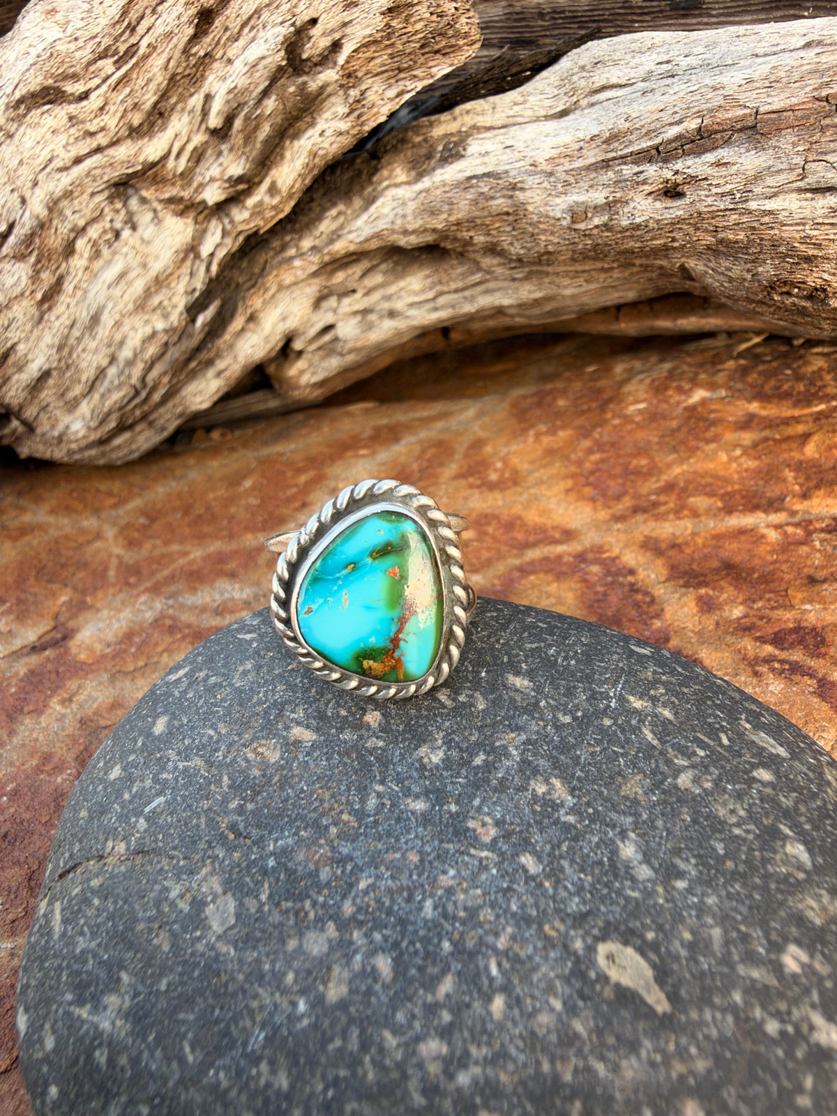 Sonoran Gold turquoise Statement Ring size 6.5