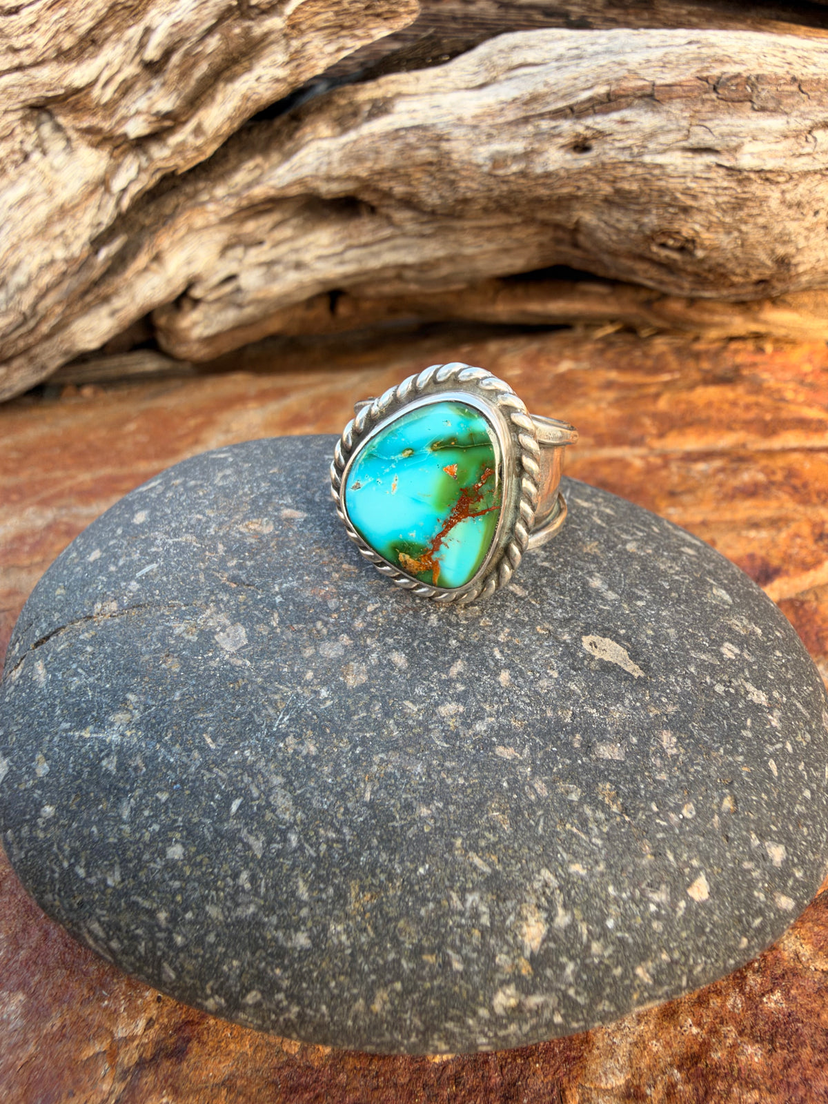 Sonoran Gold turquoise Statement Ring size 6.5