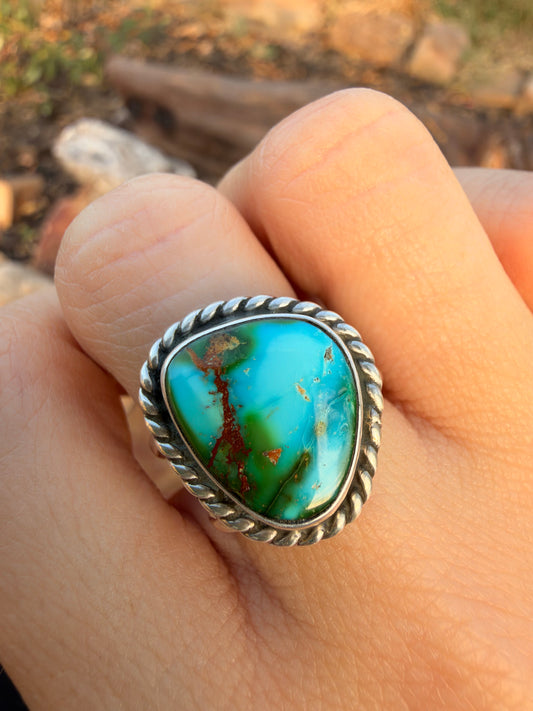 Sonoran Gold turquoise Statement Ring size 6.5