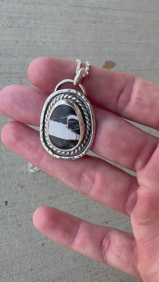 White Buffalo Turquoise Pendant