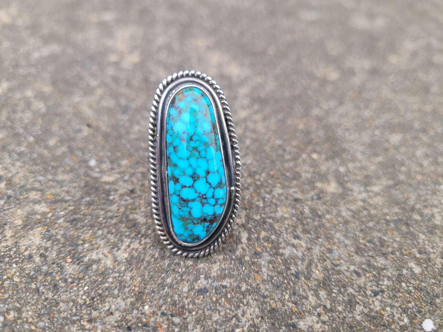 High grade Kingman turquoise ring size 6.75